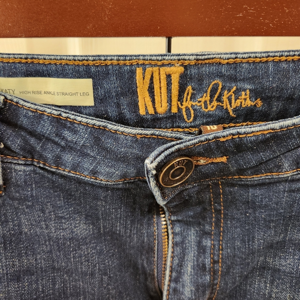 Kut From The Kloth "Katy" Highrise Ankle Straight Leg Jean Size 10